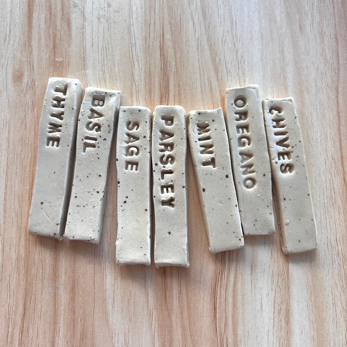 Ceramic Herb Labels- Set of 7